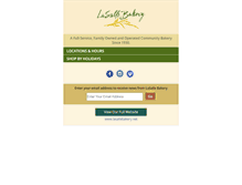 Tablet Screenshot of lasallebakery.net